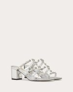 ROCKSTUD MIRROR-EFFECT SLIDE SANDAL 60MM